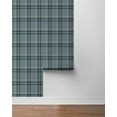 thumbnail image 6 of NextWall Light Blue Calverlay Plaid Peel and Stick Wallpaper - 20.9 in. W. x 18 ft. L. Roll, 6 of 7