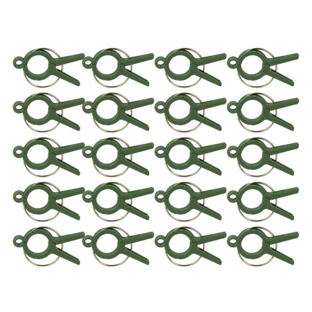 Pinzas para plantas de jardín, pinzas para flores y enredaderas, pinzas para plantas trepadoras verde 20 piezas