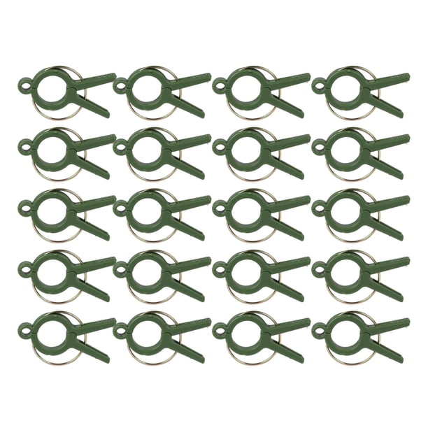 Pinzas para plantas de jardín, pinzas para flores y enredaderas, pinzas para plantas trepadoras verde 20 piezas