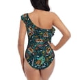 thumbnail image 5 of Honeii Owl Doodle for women's one-piece swimsuit featuring a chic one-shoulder design experience elegance and style in the water-XX-Large, 5 of 6