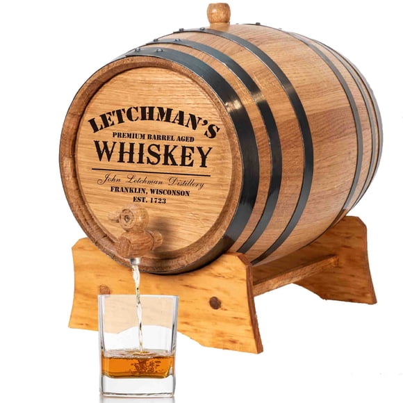 Dispensador de barriles envejecidos Thousand Oaks Barrel Co., 1 litro con soporte