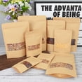 thumbnail image 4 of Bolsas con cierre hermético de papel Kraft con ventana, 20 o 50 unidades, para guardar alimentos, refrigerios, té, regalos, bodas y hogar, 4 of 5