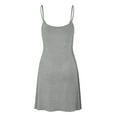 thumbnail image 2 of Made by Johnny Women's V-Neck Spaghetti Strap Tunic Short Dress XXXL HEATHER_GREY, 2 of 6