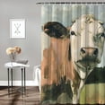 thumbnail image 2 of Orinice Cow Field Sky Bathroom Decor Set with Hooks, Colorful Luxurious Graphic Print Polyester Fabric Fashion Bath Curtain Decoration, Modern Chic Shower Curtain 60x72, 2 of 7