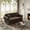 Brown, variant on 63-Inch Upholstered Velvet Sofa with Button Tufting and Rolled Arms, Mid-Century Modern Chesterfield Loveseat with Solid Wood Frame, 2-Seater Couch with 2 Pillows, Brown