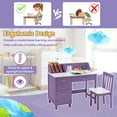 thumbnail image 6 of Costway Kids Wooden Study Desk & Chair Writing Table with Drawer Storage Cabinet, 6 of 10