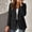 *Black, variant on Women's Single Button Lapel Long Sleeve Blazer Jacket, Casual Loose Fit Solid Color Coat with Pockets for Office Beige,Women's Plus XXXL
