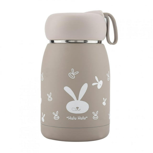 Tasse thermos, tasse sous vide en acier inoxydable motif lapin mignon tasse thermos tasse bouteille d'eau pour les tout-petits filles garçons(Café)