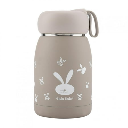 

Stainless Steel Water Bottle Cute Rabbit Pattern Vacuum Cup Mug Thermos Cup Water Bottle Leak Proof Sport Tumbler Cup Hot and Cold Water Bottle for Women Girls Kids Gift[Coffee]