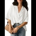thumbnail image 1 of Blusa Informal Elegante para Mujer, de Negocios, de Corta, con Cuello en V y Tapeta, Camisa de Trabajo L, 1 of 8