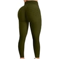 thumbnail image 1 of Pantalones de yoga de cintura alta para mujer Control de barriga Adelgazante Leggings texturizados para correr Entrenamiento Ruched Butt Lift Pants Xemadio WMZL-864-1, 1 of 5