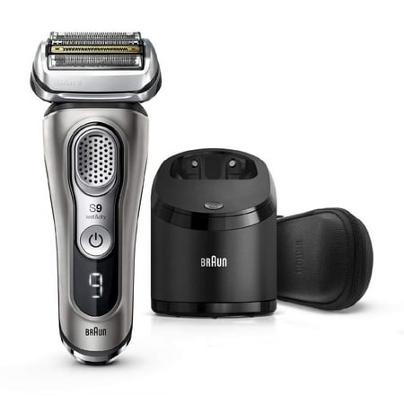 Braun Electric Razor for Men, Series 9 9385cc, Electric Shaver, Pop-Up Precision Trimmer, Rechargeable, Cordless Foil Shaver, Clean & Charge Station and Leather Travel Case, Graphite 9385cc Graphite