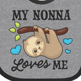 thumbnail image 4 of Inktastic My Nonna Loves Me with Sloth and Hearts Boys or Girls Baby Bib, 4 of 4