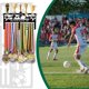 thumbnail image 4 of Perchero para medallas de fútbol, ​​soporte para medallas "Nunca te rindas", perchero para medallas de fútbol, ​​perchero para premios, marco de pared, soporte para cinta de premios, 4 of 7