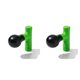 thumbnail image 1 of Vogacara mini dispositivo de masaje masajeador de relajación muscular de plástico eléctrico recargable accesorios de fitness corredores regalos rosa Verde 2piezas Vogacara CBP210369, 1 of 6