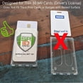thumbnail image 4 of 10 Pack - Heavy Duty Crystal Clear Badge Holders (Hold Two Cards) - Vertical Dual Sided Card Cases - Polycarbonate Rigid/Hard Plastic with Secure Top Load by Specialist ID, 4 of 9