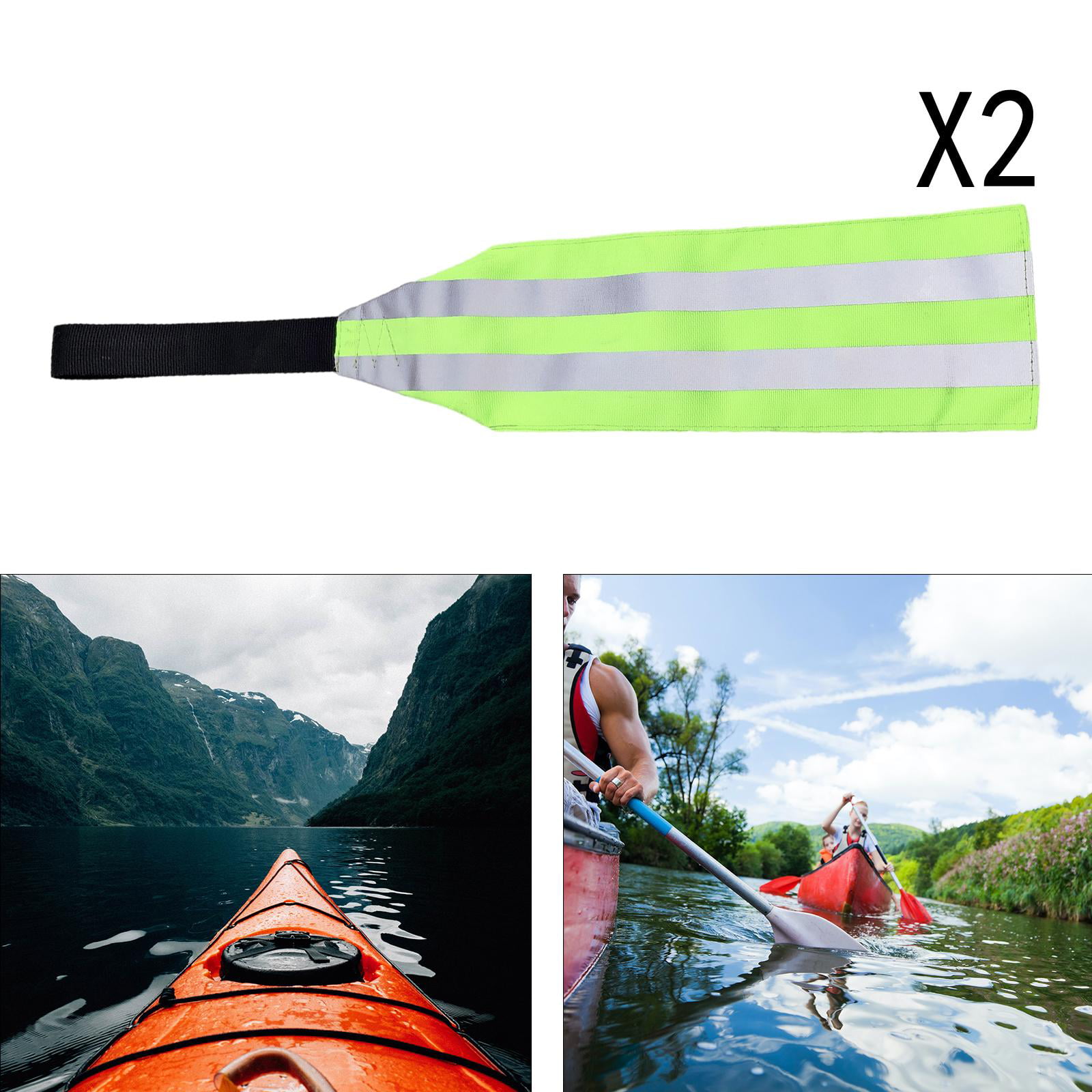 2Pcs Premium Safety Travel Flag Kayak Long Load Flag Canoes Boat Accessories 