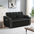thumbnail image 4 of YANSHE 3-in-1 Velvet Pull Out Couch In 3 Lengths ,with Adjustable Backrest, Storage Pockets & Pillows Convertible Sleeper Sofa Bed Pull Out Sofa Bed For Living Room, 4 of 9