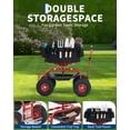 thumbnail image 3 of Tabouret de Travail de Jardin Robuste à Roulettes avec Capacité de 400 Lb, Siège Pivotant à 360 Degrés Hauteur Réglable, Plateau de Rangement pour Pneus Tout-Terrain, Banc d'Outils de Cour Extérieur, Vert Menthe/bleu Gentiane/rouge, 3 of 8