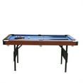 thumbnail image 4 of Aukfa Pool Table, Folding Billiard Game Table, Blue/Brown, 4 of 8