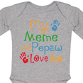 thumbnail image 4 of Inktastic Meme and Pepaw Love Me Boys or Girls Long Sleeve Baby Bodysuit, 4 of 5