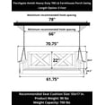 thumbnail image 2 of Porchgate Amish Heavy Duty 700 Lb Farmhouse Porch Swing W/ Chains (5 Foot, Warm Walnut Stain), 2 of 2