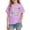 Purple, variant on School Uniform for Kid Girls Causal Fashion Basic Shirts Comfortable Graphic Pattern Short Sleeve Girls Summer Clothes White Size 9