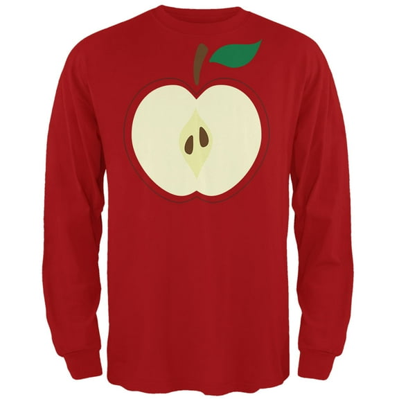 Old Glory Mens Halloween Apple Slice Costume Long Sleeve T Shirt