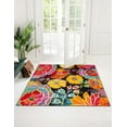 thumbnail image 5 of Unique Loom Lyon Collection Area Rug - Kennedy (4' Square Black/Green), 5 of 7