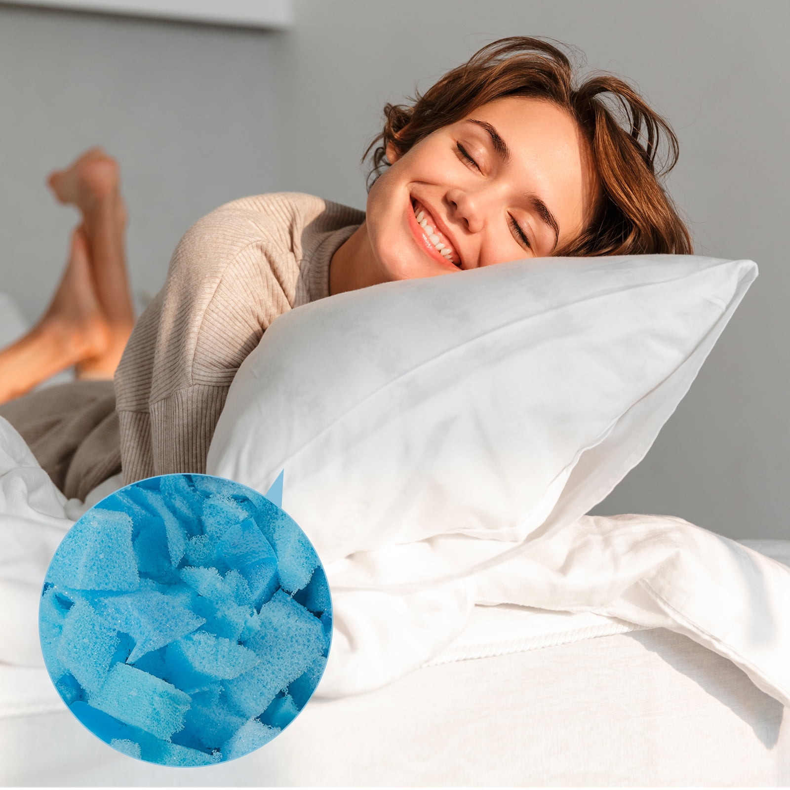 Shredded Memory Foam Filling, 10 Pounds Bean Bag Filler Foam for Cushions, Sofas, Pillows and More  Blue