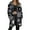 Black, variant on Jacket Women Longline Jackets Christmas Print Winter Cozy Lined Full Zip Outerwear for Cold Weather Trench Coat Women Black L