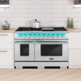 thumbnail image 2 of 48 in. Vista Collection 6.6 cu. ft. Double Oven Gas Range in Stainless Steel, 2 of 13