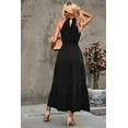 thumbnail image 2 of PRETTYGARDEN Women's Summer Floral Maxi Sun Dress Sleeveless Halter Neck Flowy Ruffle Hem Long Boho Dresses with Belt, 2 of 5