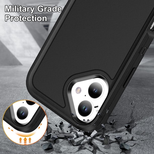 Coque Lanhiem Pour IPhone 16 Pro Max - Étui Intégral étanche Et Antichoc, Noir