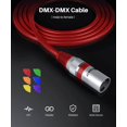thumbnail image 3 of Cable de extensión DMX GearIt, paquete de 6 unidades, 7,6 m, para iluminación de escenario, 3 of 9