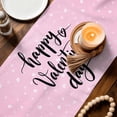 thumbnail image 3 of Valentine's Day Table Runner - 120 Inch Long Flamingos Roses Love Romance Ombre Pink Cotton and Linen Blended Dress Scarves Farmhouse Table Runner for Kitchen Dining, Coffee Table, 13" x 120", 3 of 8