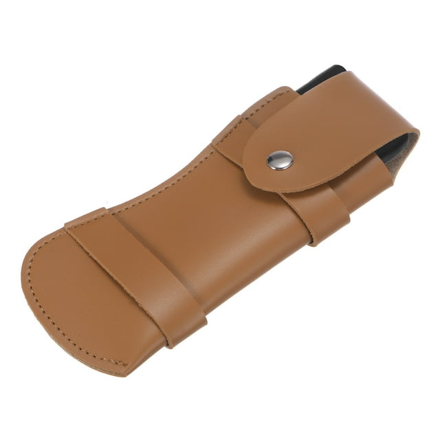 Funda Uxcell para Cinturón, Portátil, de Cuero PU, Fundas Plegables, Soporte para Cinturón para Camping, Marrón