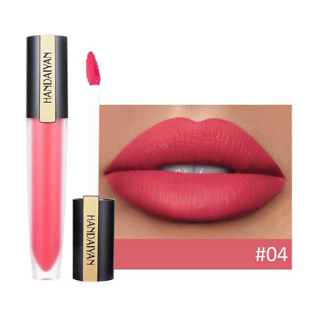 7g Mate Brillo de Labios Esmalte Impermeable Belleza Duradera Líquido Lápiz Labial Cosmético 04#