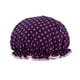 thumbnail image 4 of Pack de 3 gorros de dormir de satén con banda elástica ancha, de poliéster, se adapta a la mayoría de tamaños de cabeza, negro, azul, rosa, 4 of 8