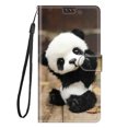 thumbnail image 2 of SaniMore Wallet Case for iPhone 14 Plus 6.7" 2022, PU Leather Color Painting Kickstand Wrist Strip Magnetic Clasp Cash Pocket Card Holders Shockproof Full Protective Case for iPhone 14 Plus, Panda, 2 of 9