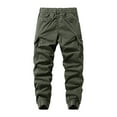 thumbnail image 4 of Rggeeun Mens Cargo Pants Male Joggers Slim Fit Pocket Outdoor Casual Tapered Work Pants Comfortable Lightweight Utility Hiking Travel Trousers, 4 of 4