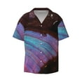 thumbnail image 4 of Salouo Wings Of A Butterfly Pattern Cuban Collar Shirts for Men Button-Down Shirt Men's Short Sleeve Shirts Hawaiian Shirts Casual Shirts -Small, 4 of 6