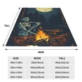 thumbnail image 3 of Fotbe Moonlit Skeleton Campfire Manta de Franela Acolchonada con Estampado, Súper Suave y Esponjosa, Extra Grande para Sofá, Cama, Uso Todo el Año-80"x60", 3 of 7