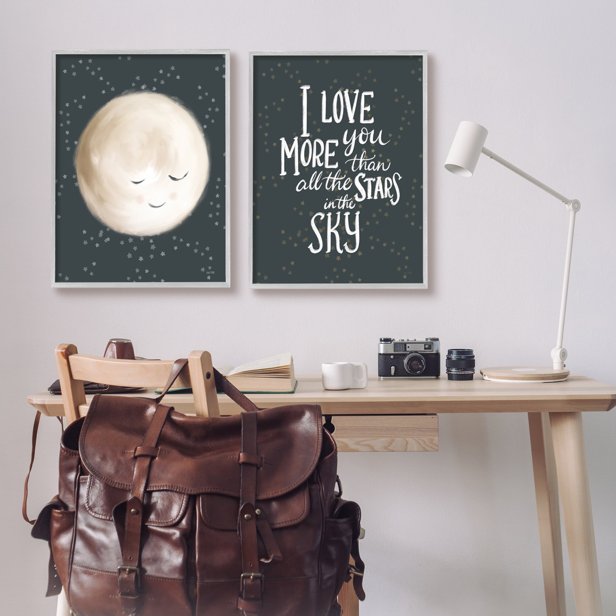Stupell Industries Cute Moon Starry Night Sky I Love You Phrase , 24 x 30, Design by House Fenway