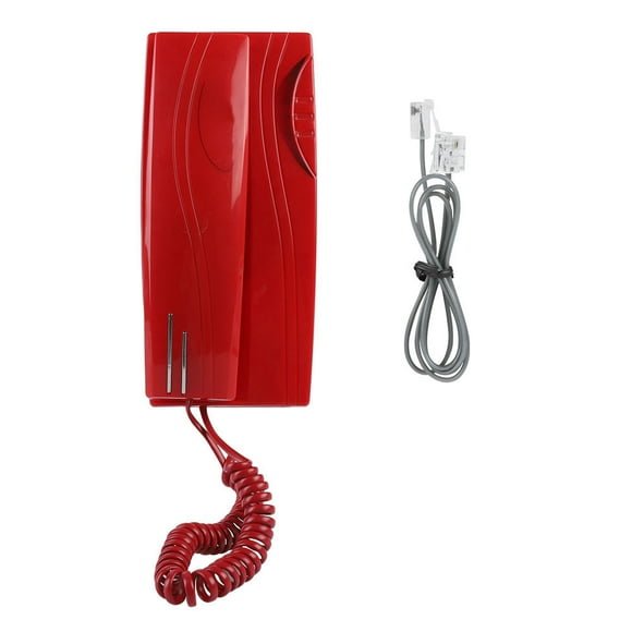 Mini teléfono fijo de pared con cable para casa o oficina, sin batería