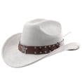 thumbnail image 3 of Western Style Ranch Cowboy Hat with Curved Brim for Outdoor Travel and Everyday Use Construction for Classic Country, 3 of 3