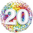 thumbnail image 1 of Loftus International Q4-9551 18 in. 20 Rainbow Confetti Balloon, 1 of 3