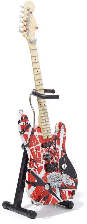 EVH - Eddie Van Halen - Frankenstein Red & White Mini Guitar Replica Collectible