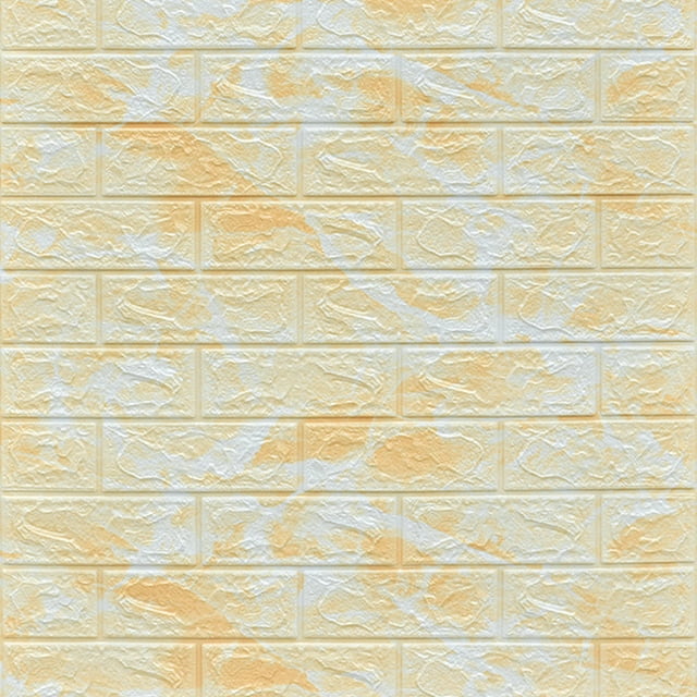 Gray 70x77cm PE Foam Self Adhesive 3D Wall Stickers Wallpaper