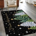 thumbnail image 2 of Area Rugs 2.7'x5', Black Christmas Tree Carpet for Living Room Bedroom Dining Room, Xmas Trees Snowflakes Winter Holiday Throw Kitchen Rugs Non Slip Washable Rectangle Indoor Outdoor Rugs, 2 of 8
